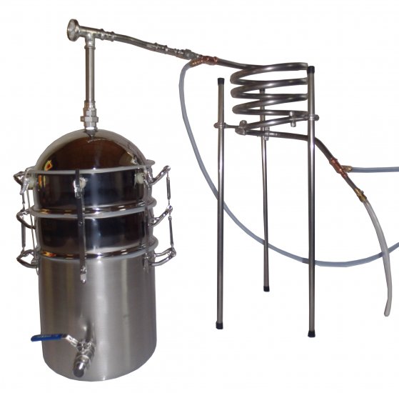 DESTILLIERMEISTER-JUMBO-K50 - Destille mit 2 Kolonnen+Helm - zum Schließen ins Bild klicken