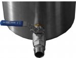 Option: Einbau Dampfzuführung für externe Dampfversorgung, 1" mit Kugelhahn und Einleitdiffusor in den Kessel.