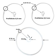 (Bild für) Dichtungen, 3-er-Satz für 36 Liter Potstill/Whiskydestille oder 36 Liter Destille für Ätherische Öle